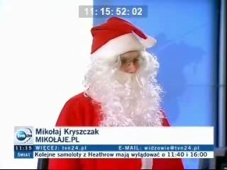 Mikołaj w telewizji TVN24